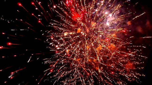 fireworks in the night sky