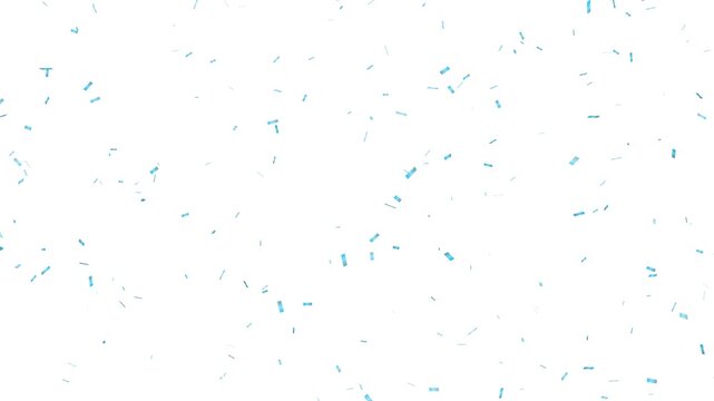 colorful confetti falling, festive blue confetti overlay 4k loopable for celebration.