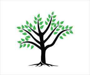 Obraz premium Minimalist Growth Tree Illustration