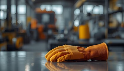 Protective Work Gloves on Table
