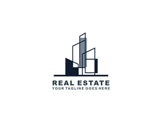 Real Estate logo Template collection, abstract house and building icons for property branding