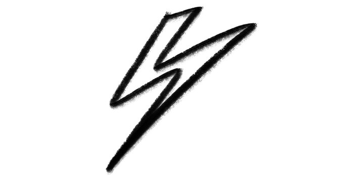 Hand drawen bolt lightning icon