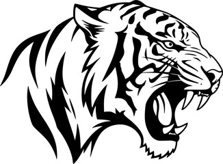 Naklejka premium angry tiger head