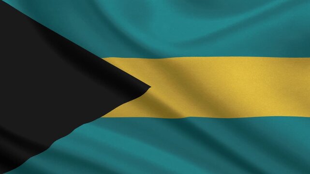 Bahamas flag waving looping footage Full 4K (3840 x 2160) Realistic Bahamas Flag Looping background. Looping Closeup Full 4K (3840 x 2160) footage. Bahamas country flags. July 10