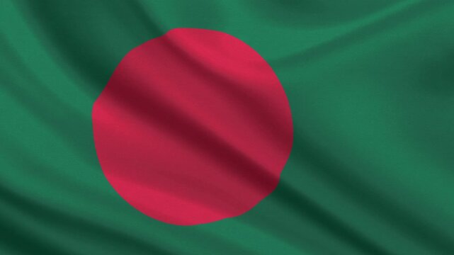 Bangladesh flag waving looping footage Full 4K (3840 x 2160) Realistic Bangladesh Flag Looping background. Looping Closeup Full 4K (3840 x 2160) footage. Bangladesh country flags. Mar 26