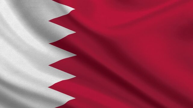 Bahrain flag waving looping footage Full 4K (3840 x 2160) Realistic Bahrain Flag Looping background. Looping Closeup Full 4K (3840 x 2160) footage. Bahrain country flags. December 16th