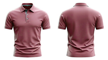 Maroon Short-Sleeve Polo Shirt - Front and Back View