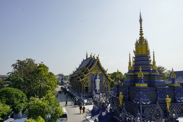 Obraz premium This blue temple is one of the most unique and beautiful temples in Thailand.