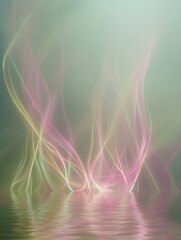 Ethereal Light Dance: Abstract Reflections on Water, Serene and Dreamlike