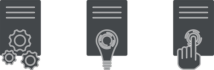 Technical documentation, instructions for technical settings and ideas, artificial intelligence, office documentation, financial reports and contracts. Journals and sheets of paper