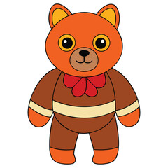 Boxer bear vector illustration