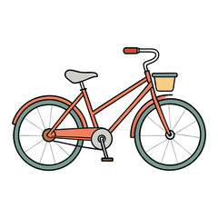 Vintage Bycicle Vector On White Background