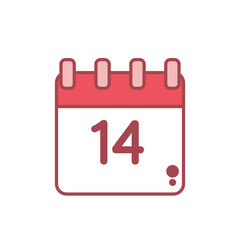 Valentine Day Heart Icon Set Collection in Flat Line Style