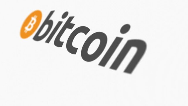 Buenos Aires, Argentina &ndash; January 23, 2026: Bitcoin wordmark logo representing cryptocurrency and blockchain technology.