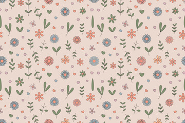 Delicate floral pattern background Vector, illustration