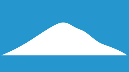 White Mountain Silhouette on Blue Background - Minimalist Vector Graphic