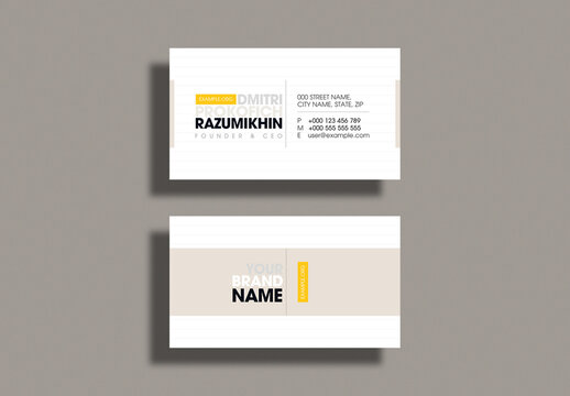 Minimal Corporate Business Card Template Layout Design