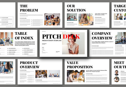 Pitch Deck Presentation Template Design