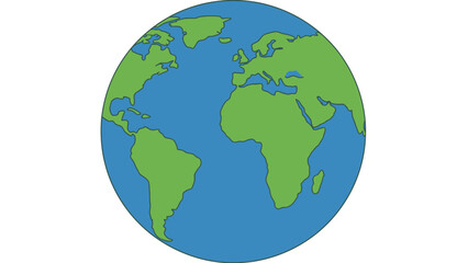 Fototapeta premium Global Earth Globe Icon Vector Illustration