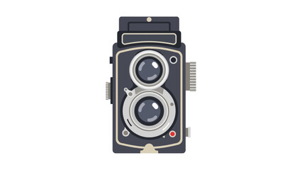 Vintage Twin Lens Reflex Camera Illustration - Retro Photography Icon