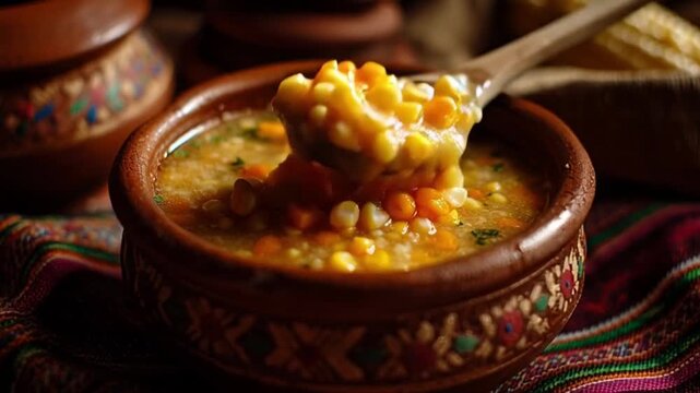 Bolivianische Lawa-Suppe aus Mais