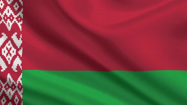 Belarus flag waving looping footage Full 4K (3840 x 2160) Realistic Mexico Flag Looping background. Looping Closeup Full 4K (3840 x 2160) footage. Belarus country flags. Juli 03
