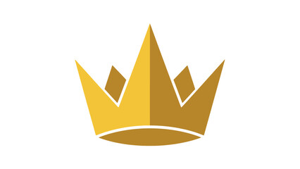 Golden Crown Icon Vector Graphic