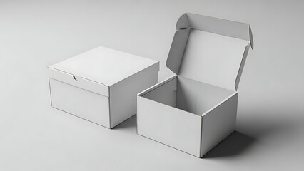 Two cardboard boxes on a surface