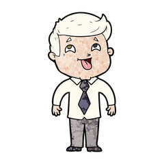 Obraz premium Cartoon character with funny expression and formal attire