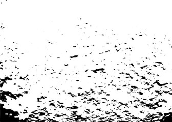 Fototapeta premium Abstract black grunge noise texture on transparent background, distressed ink scatter overlay for graphic design and vintage effects.