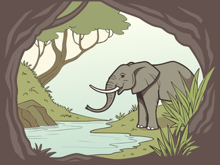 elephant in the forest