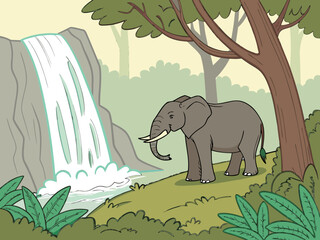 elephant in the woods