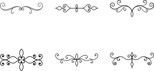 Minimal decorative divider vector pack with elegant lines for branding and layout design Vector illustration