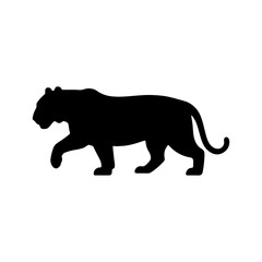 Fototapeta premium Angry Tiger Vector Silhouette Design 