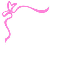 hand drawn wavy ribbon corner border
