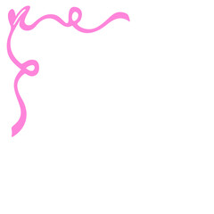 hand drawn wavy ribbon corner border