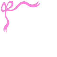 hand drawn wavy ribbon corner border