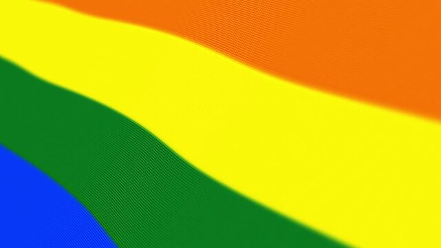 Rainbow pride flag with multicolor stripes symbolizing LGBTQ community.