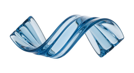 A blue crystal or glass object isolated on transparent background