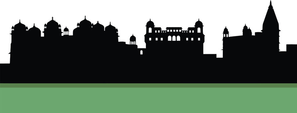 Holy Dwarkadhish temple Dwarka city skyline, ancient Hindu pilgrimage site view, historic Gujarat tourism landmark design, sacred Lord Krishna culture art scene.