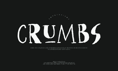 Obraz premium Typography font Abstract background of scattered bread crumbs with a minimalist, clean design
