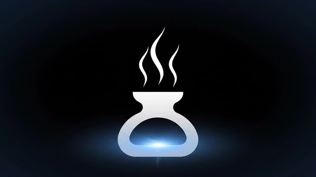 Relaxing Aromatherapy Concept: Silver Diffusers with Gentle Smoke on Dark Background