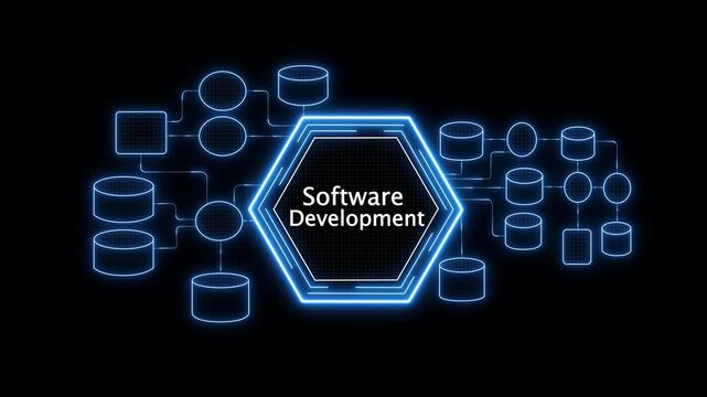 software application and product development related to technology solutions, modern enterprise innovation and digital transformation concept
