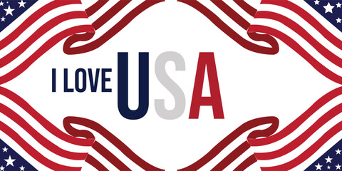 Obraz premium USA patriotic design with American flag pattern