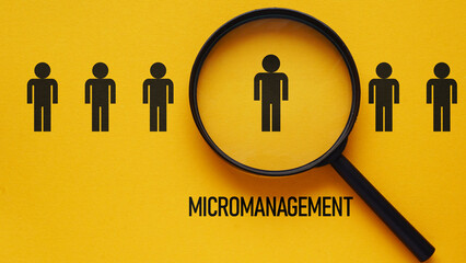 Micromanagement Workplace Atmosphere Concept Showing Excessive Control Employee Stress and Lack of...