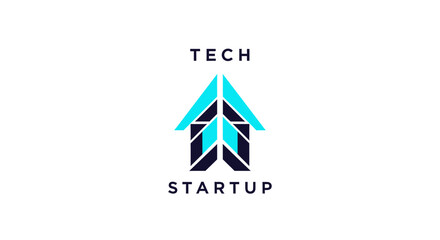 Fototapeta premium Arrow Inspired Logo Design Indicating Technological Advancement For A New Startup Company