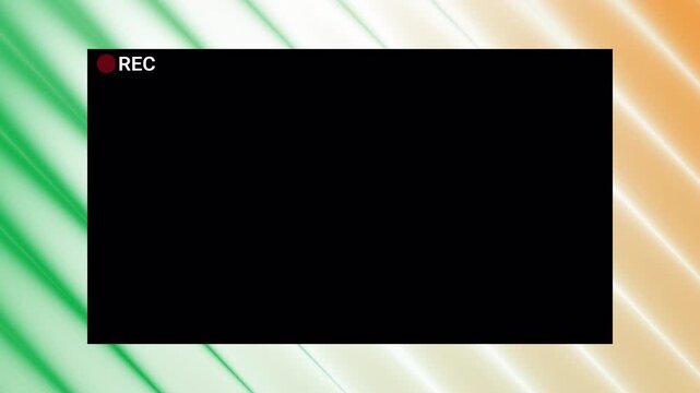 Overlay recording screen background with tricolor design for modern dynamic videos. Alpha channel. Ideal for tech tutorials, software demos, digital presentations, and live streams.
