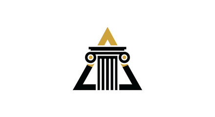 Fototapeta premium Architectural And Legal Logo Design Representing Strength And Stability, Iconic Abstract Shape