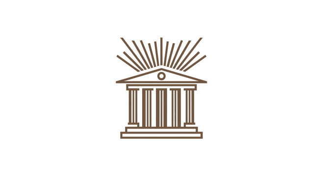 Architectural Design Illustrating Enlightenment of Innovation with Lines and Geometric Elements