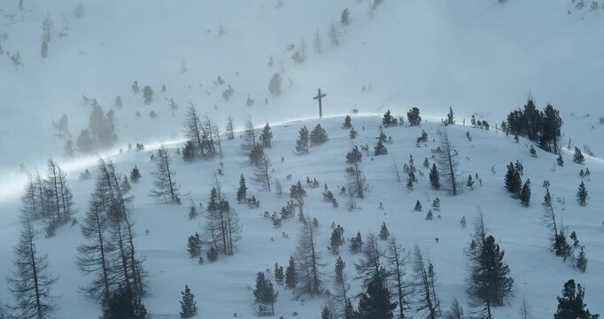 Winter Landschaft in Bergen. &Ouml;sterreich Alps